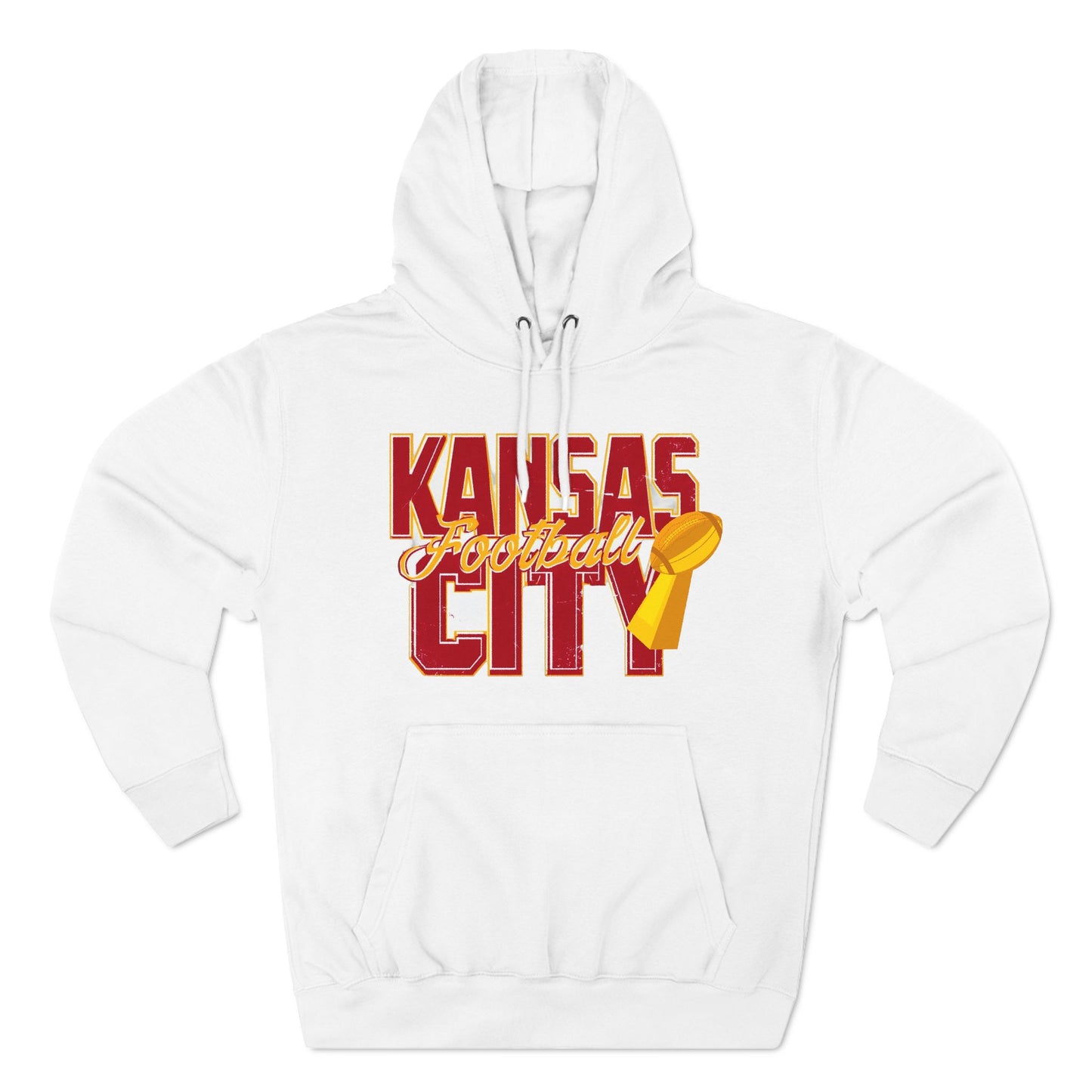 Fleece Hoodie, Unisex Football Sweatshirt for School, Gym, Personalized with Player Name on Back, Everyday Work Pullover, Party Apparel, Three-Panel