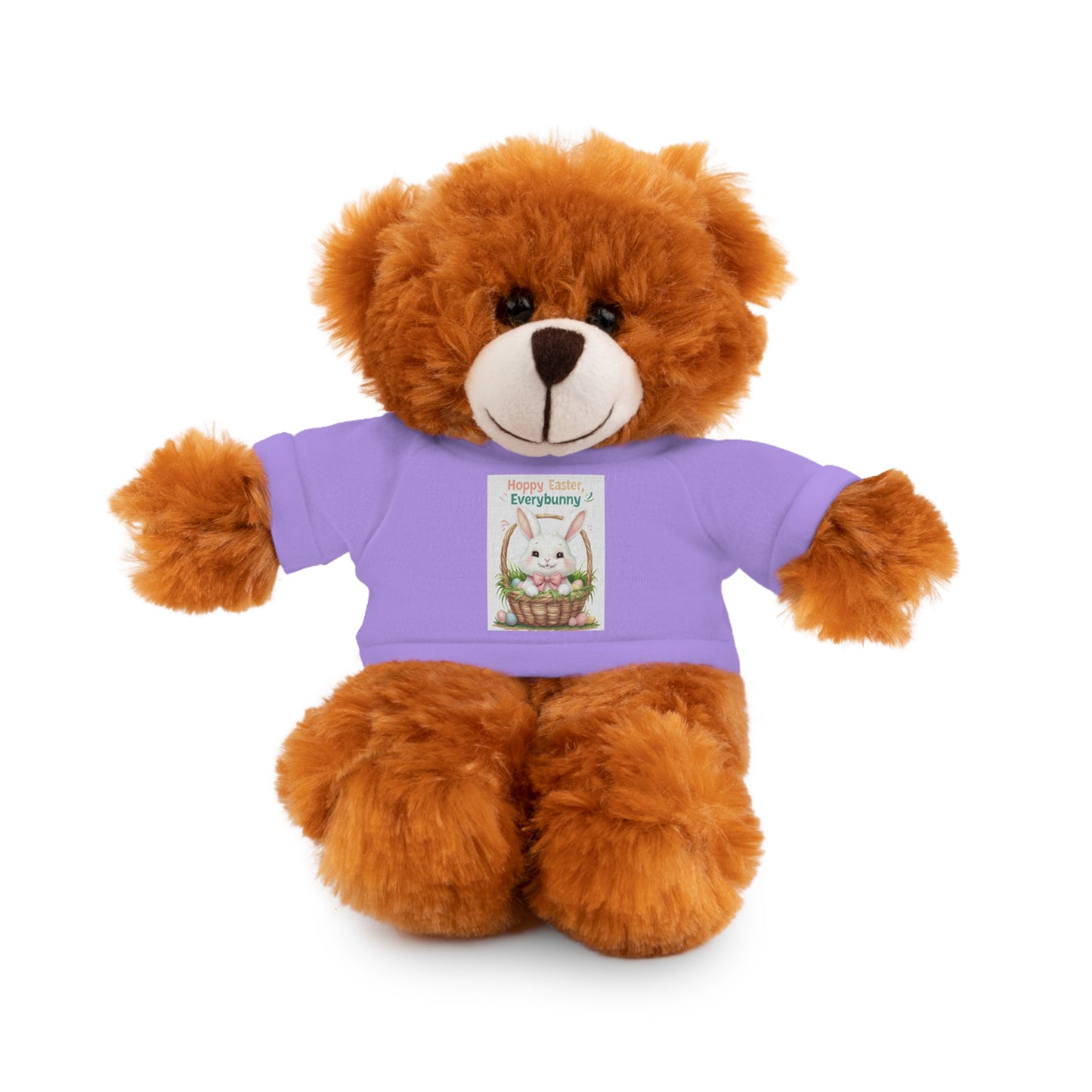"Hoppy Easter" Easter Stuffed Animal Tee Bear - Perfect Gift for Kids