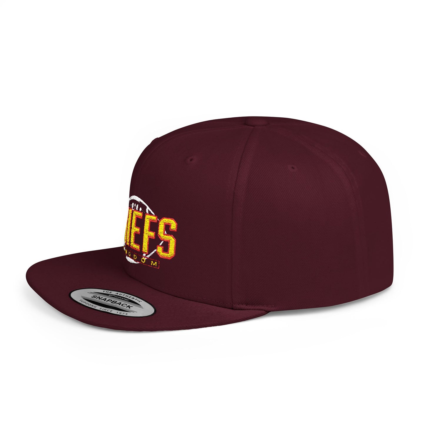 Unisex Football Snapback Cap, Game Day Gift Hat, Unisex Sports Holiday Accessory, Flat Bill