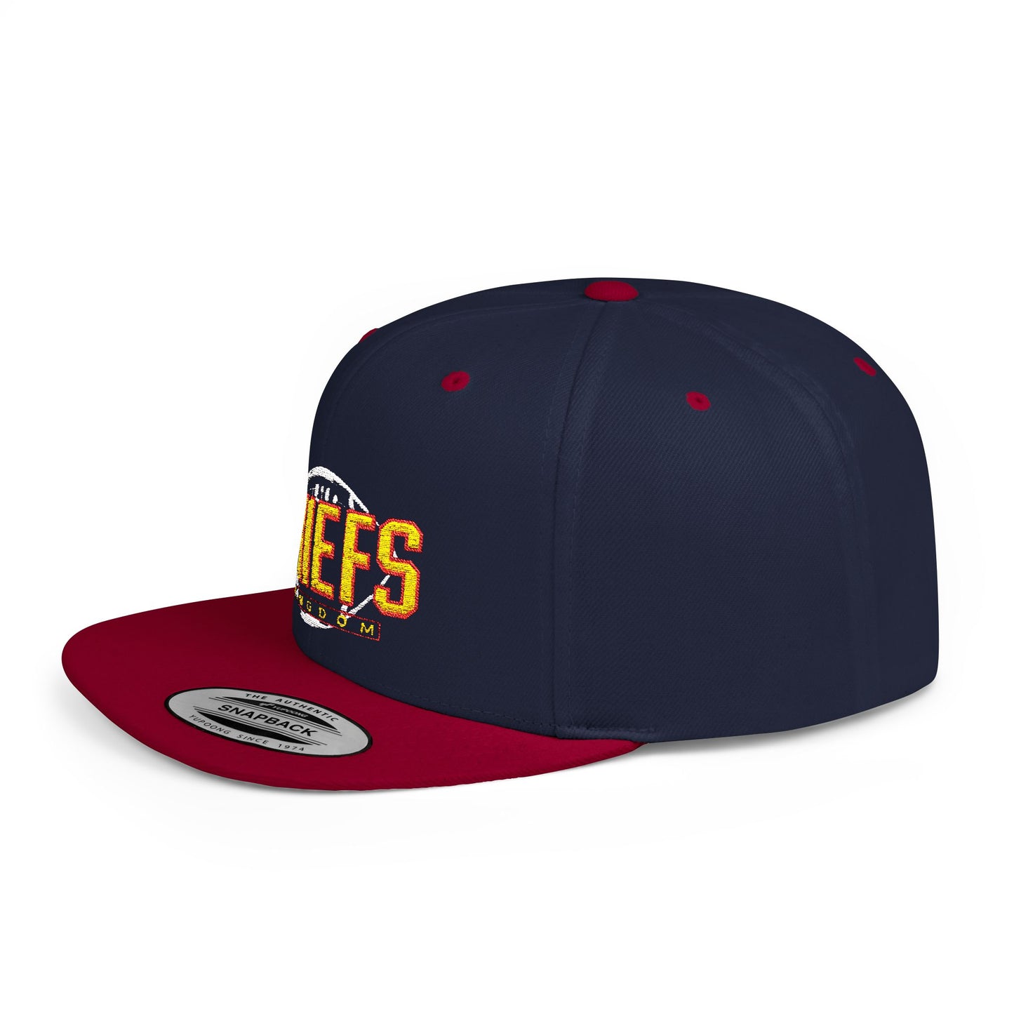Unisex Football Snapback Cap, Game Day Gift Hat, Unisex Sports Holiday Accessory, Flat Bill
