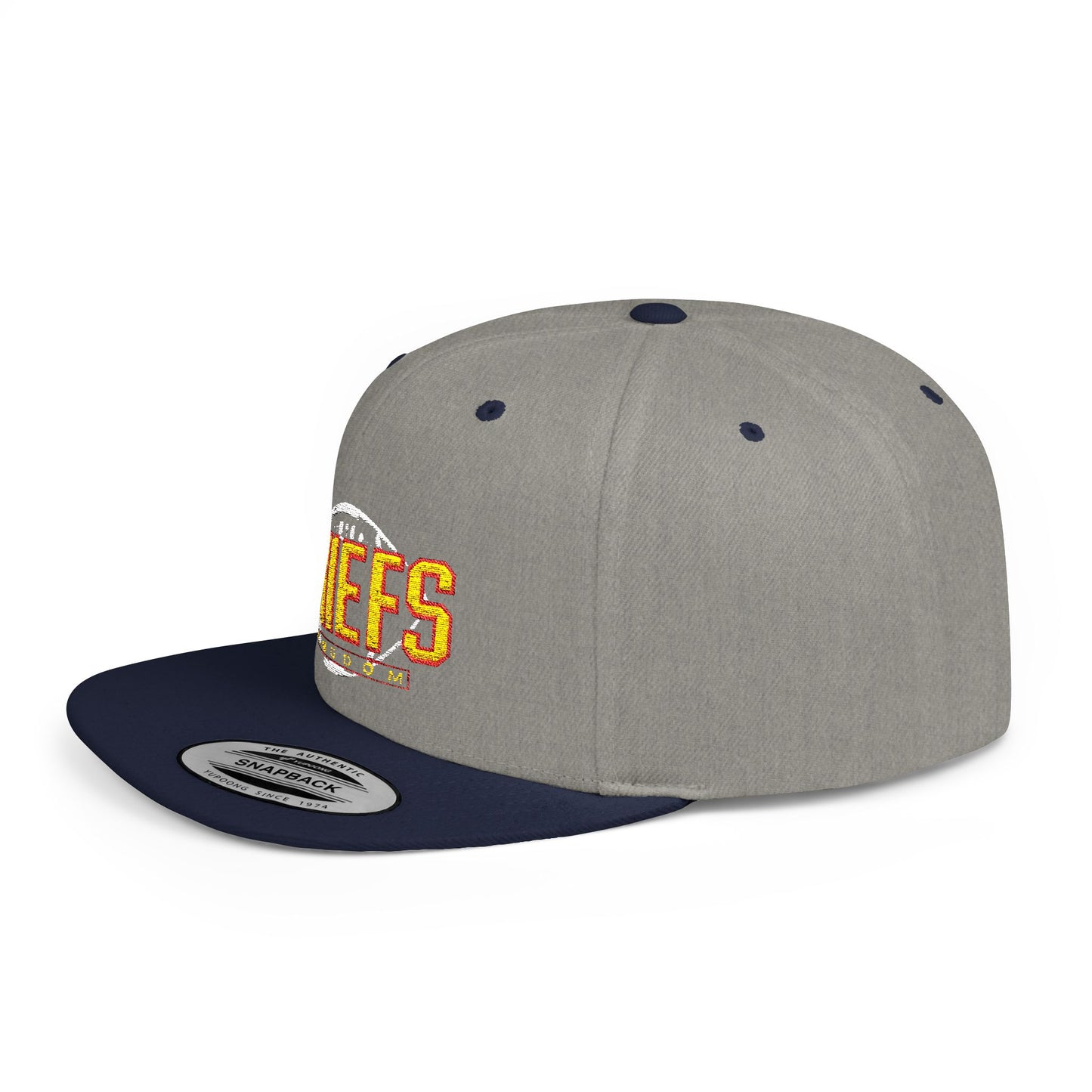 Unisex Football Snapback Cap, Game Day Gift Hat, Unisex Sports Holiday Accessory, Flat Bill