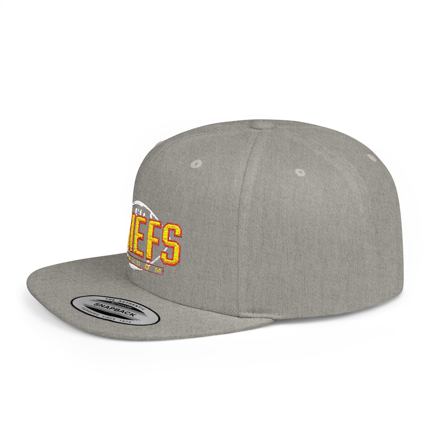 Unisex Football Snapback Cap, Game Day Gift Hat, Unisex Sports Holiday Accessory, Flat Bill