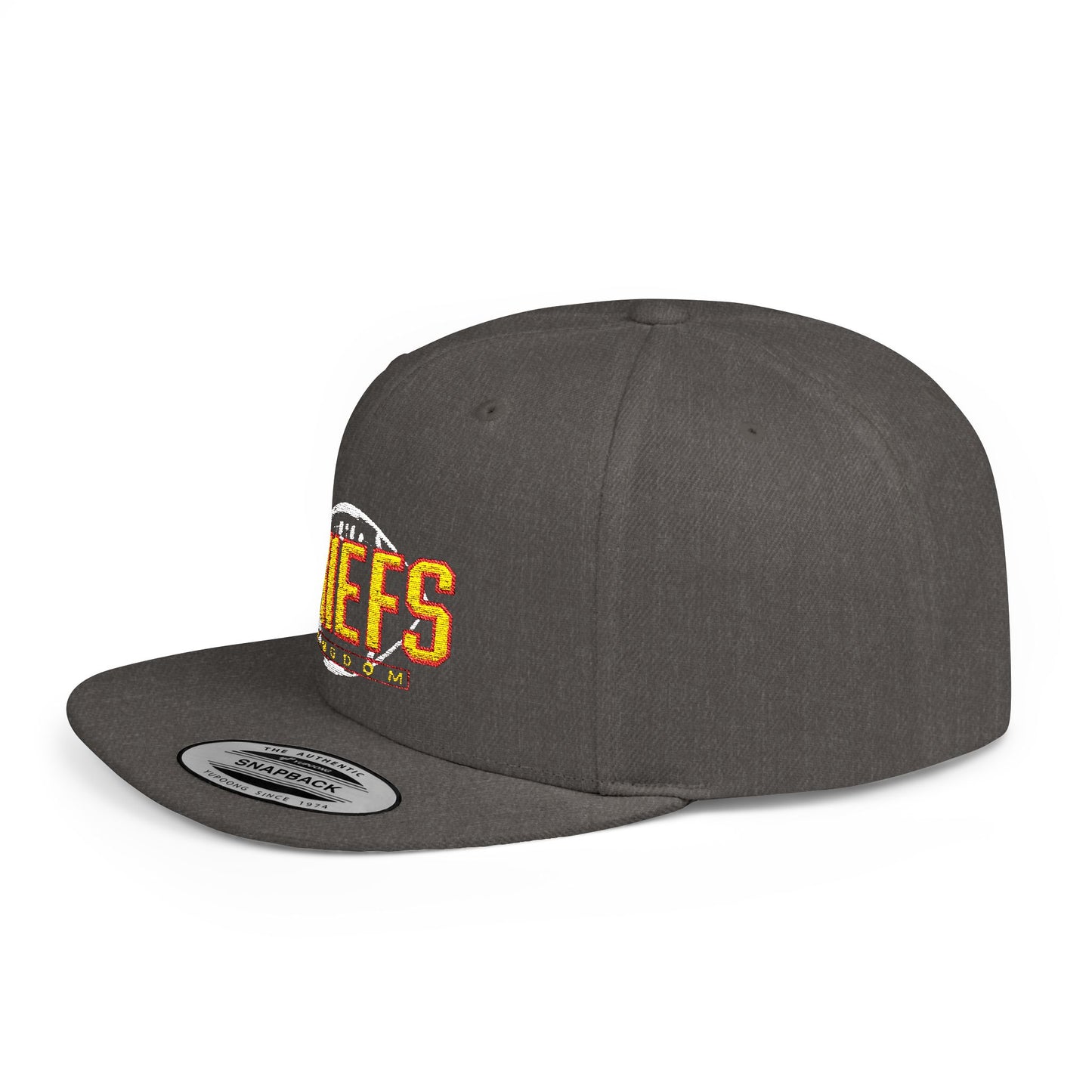 Unisex Football Snapback Cap, Game Day Gift Hat, Unisex Sports Holiday Accessory, Flat Bill