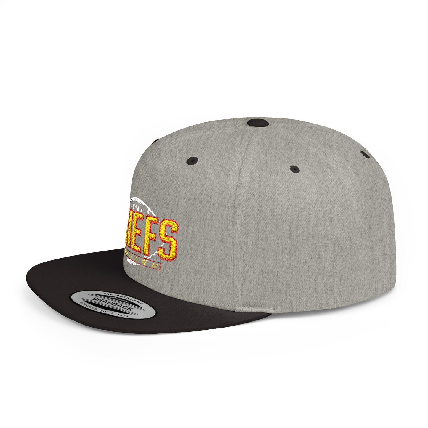 Unisex Football Snapback Cap, Game Day Gift Hat, Unisex Sports Holiday Accessory, Flat Bill