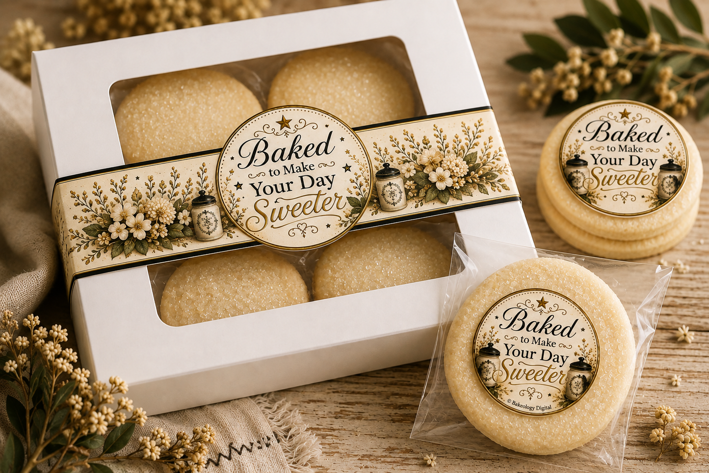 Bakery Product Label Templates | Cupcake Packaging Labels + Free Award-Winning Eggless Vanilla Cake Recipe