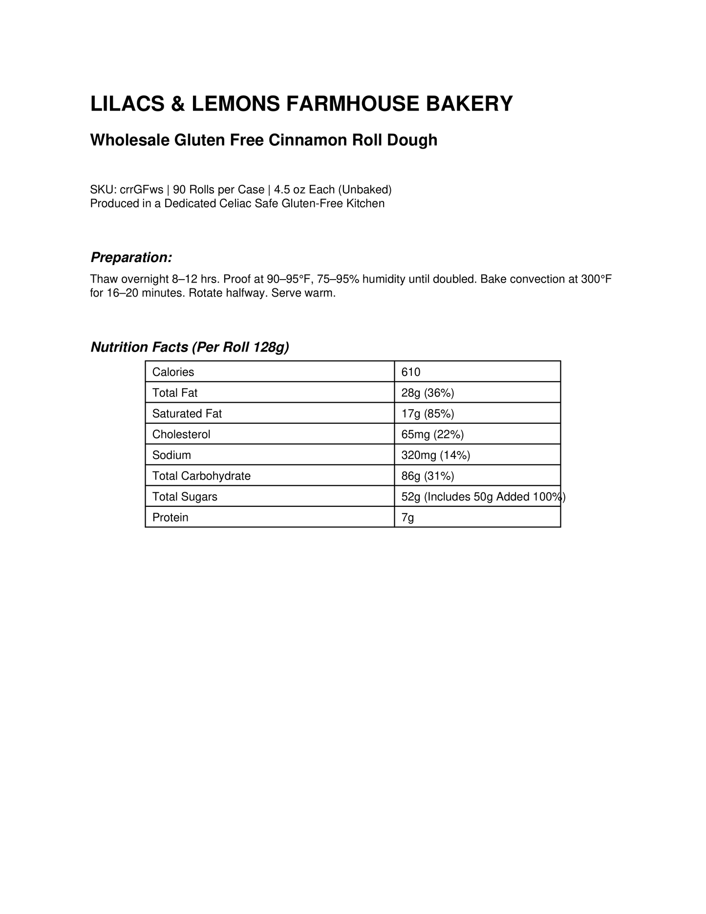 Wholesale Gluten Free Cinnamon Roll Pucks – 90 Case | 4.5 oz Preformed Rolls | Celiac Safe Bulk Bakery Dough