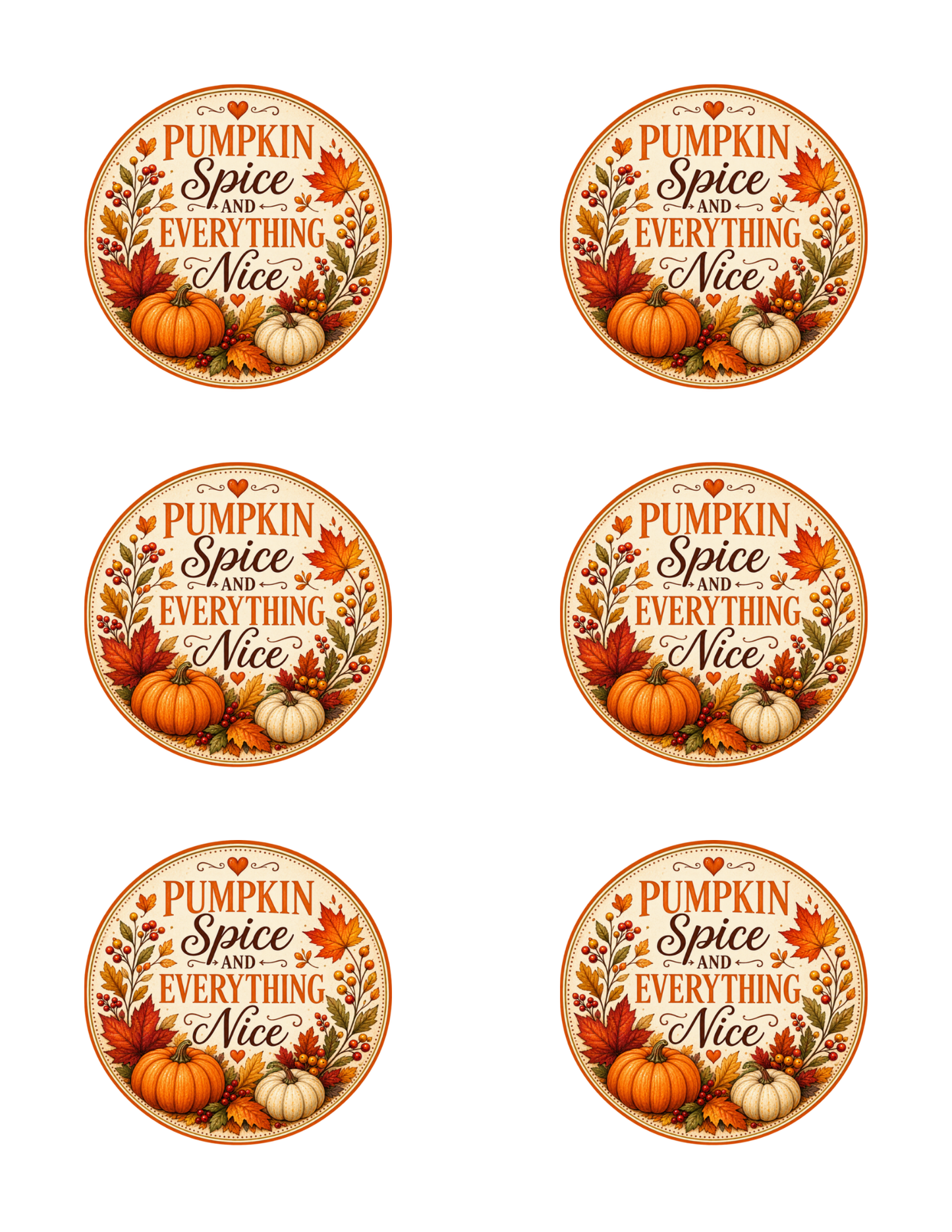 Pumpkin Spice Packaging Labels | Printed Fall Bakery Stickers | Pumpkin Cookie Packaging Labels | Autumn Treat Labels | Ready Made