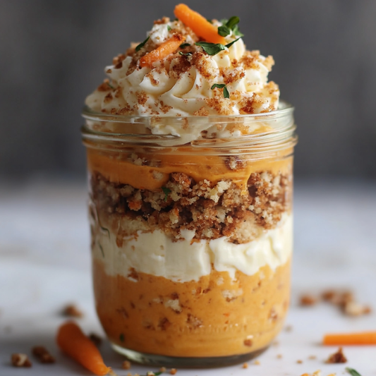 Carrot Cake Dessert Jar – Moist & Spiced | Celiac Safe 🥕🎂